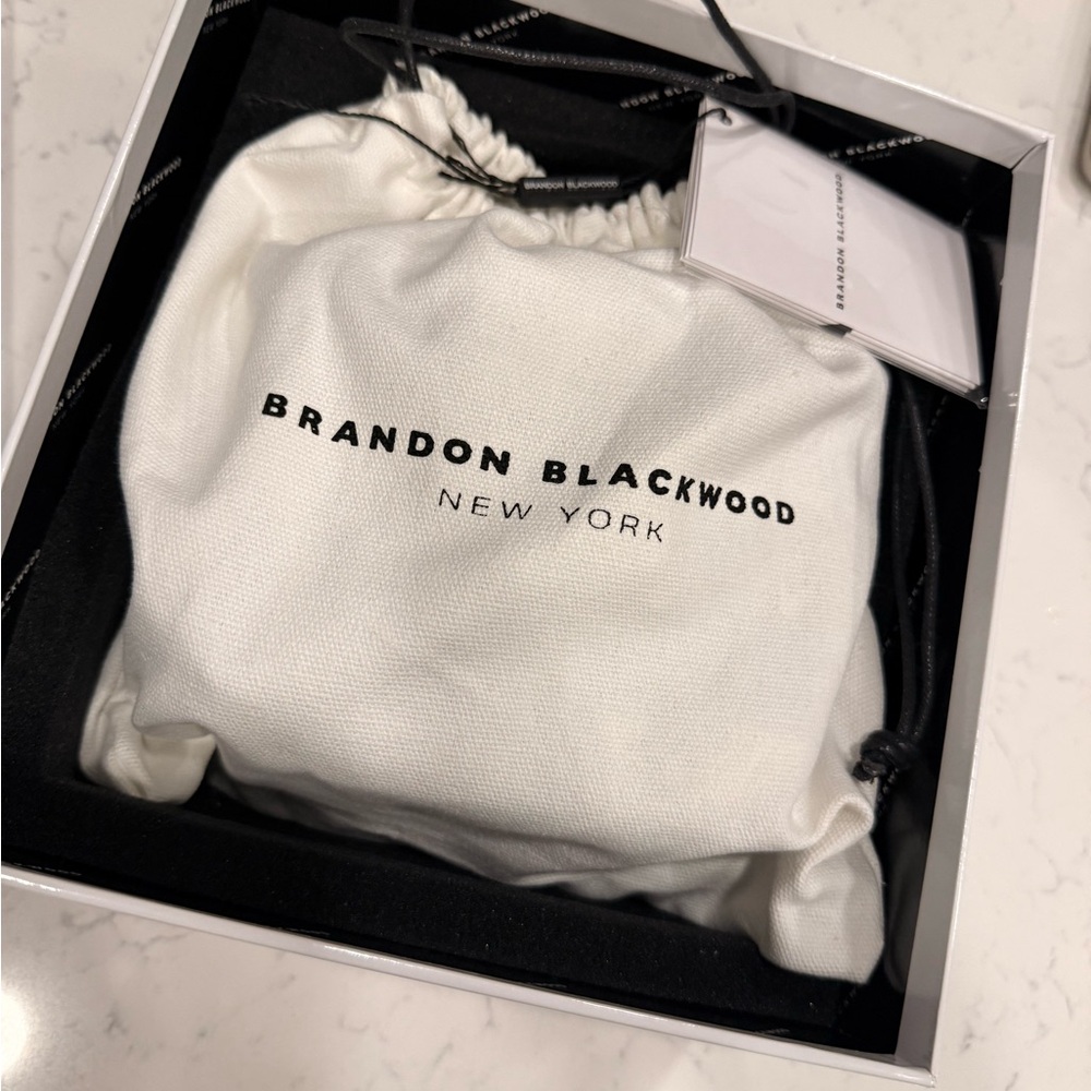 Brandon Blackwood Cow Print Mini Bag with Silver Chain - Picture 5 of 6